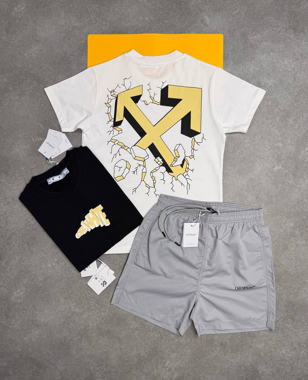 Off white T-shirts or Swim shorts na2407