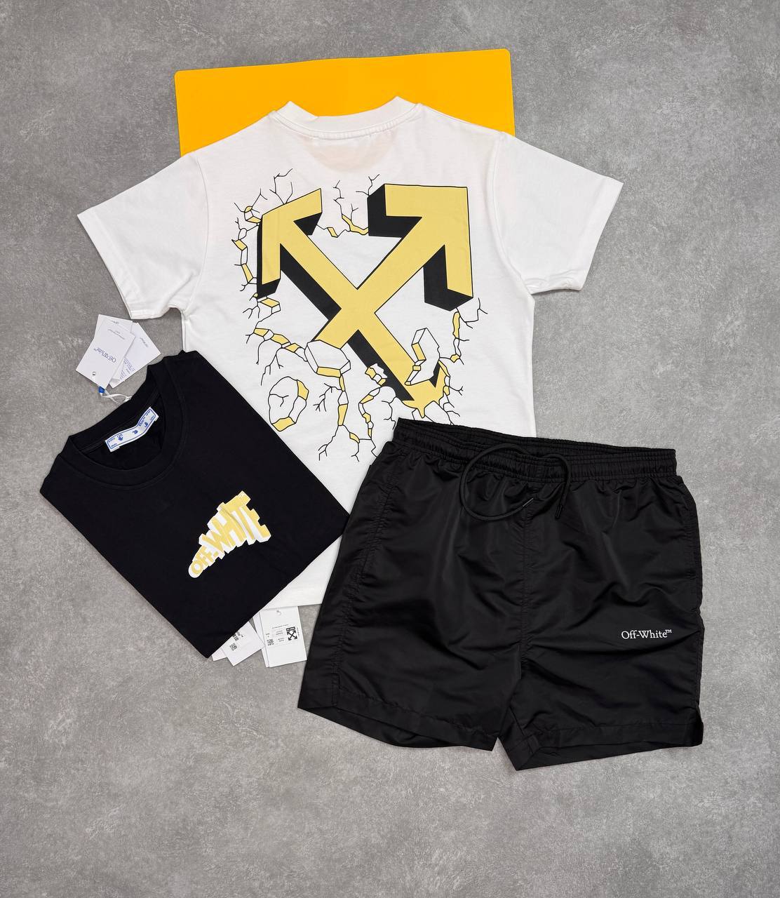 Off white T-shirts or Swim shorts na2407