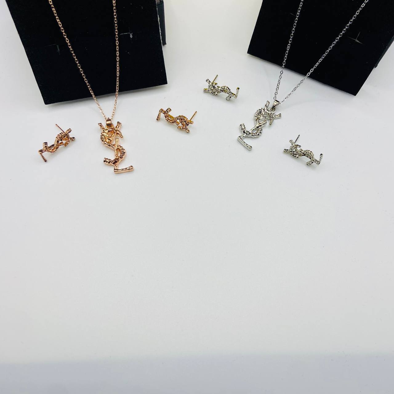 YSL earings and necklace set with packaging to140