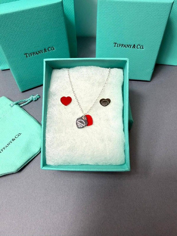 TIFFAN &CO NECKLACE AND EARRINGS SET sa1605
