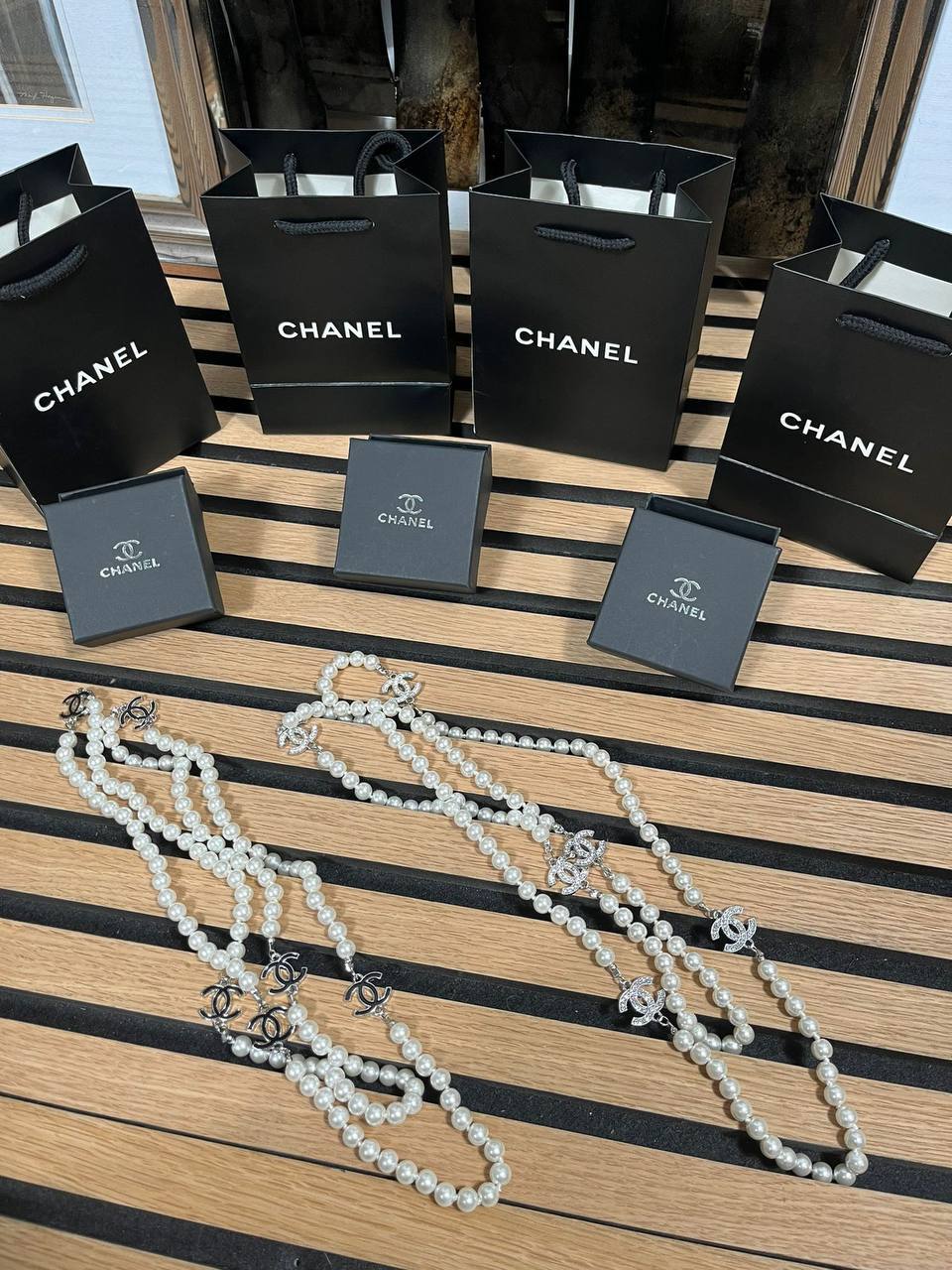 SUPERCLO CHANEL BEADS NECKLACE WITH BOX am2807