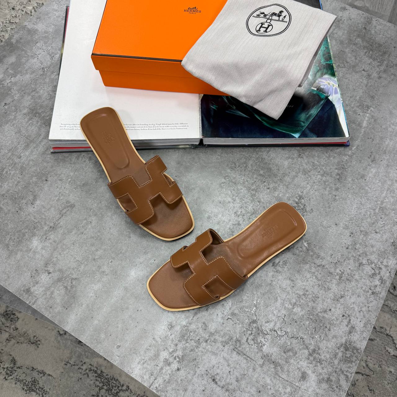 SUPER CLON HERME LADIES ORAN SANDAL WITH FULL PACKAGING ETC jay1706