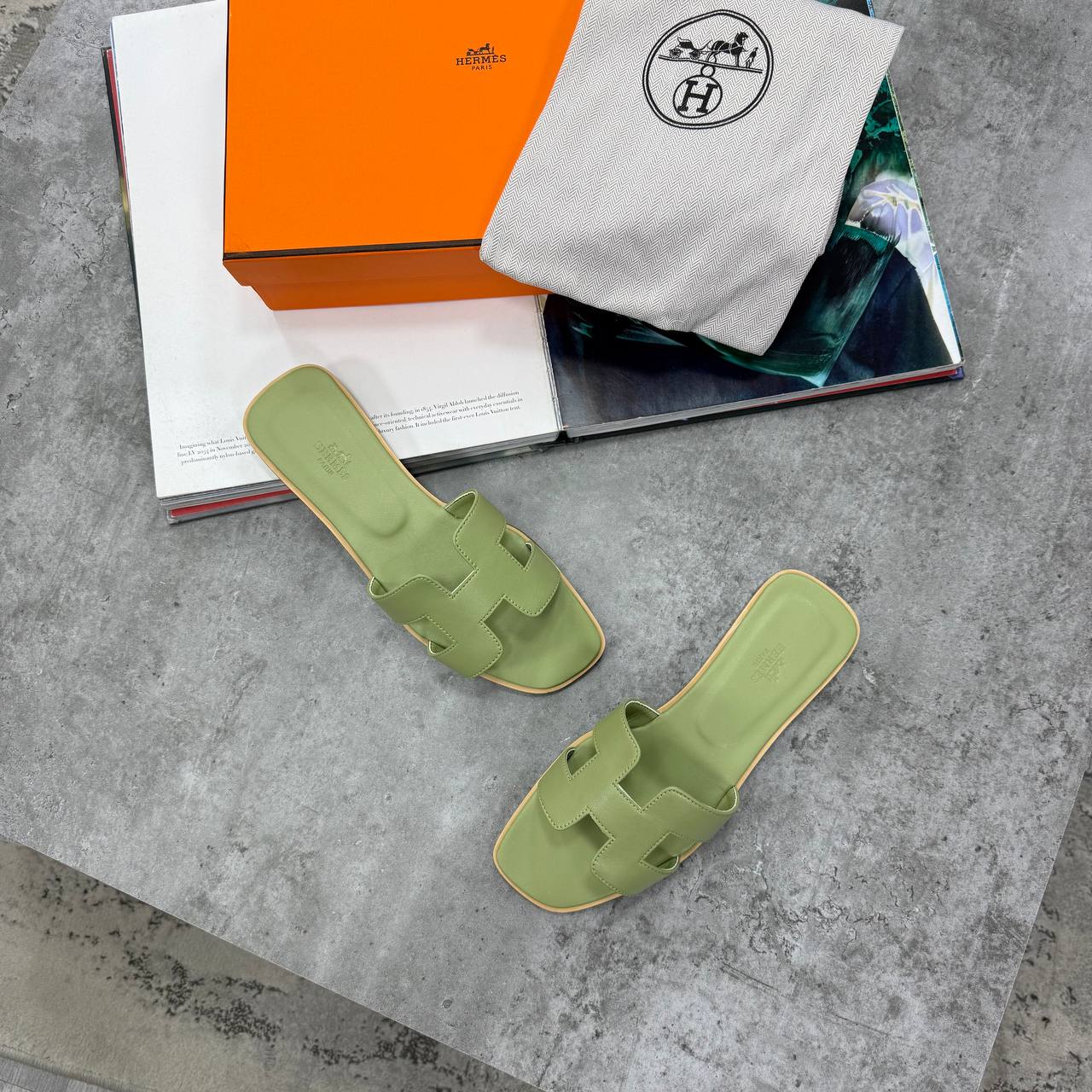 SUPER CLON HERME LADIES ORAN SANDAL WITH FULL PACKAGING ETC jay1706