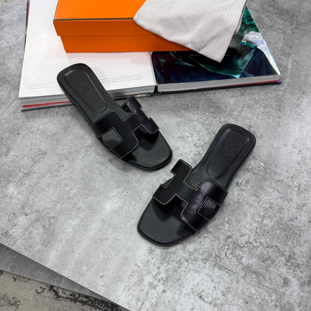SUPER CLON HERME LADIES ORAN SANDAL WITH FULL PACKAGING ETC jay1706