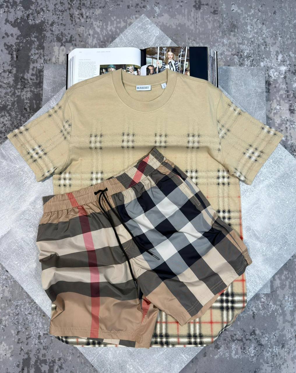 Burber Shorts Set aj0306