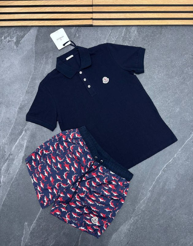 SUPER CLON MONCLE POLO SWIM SHORT SET am0706