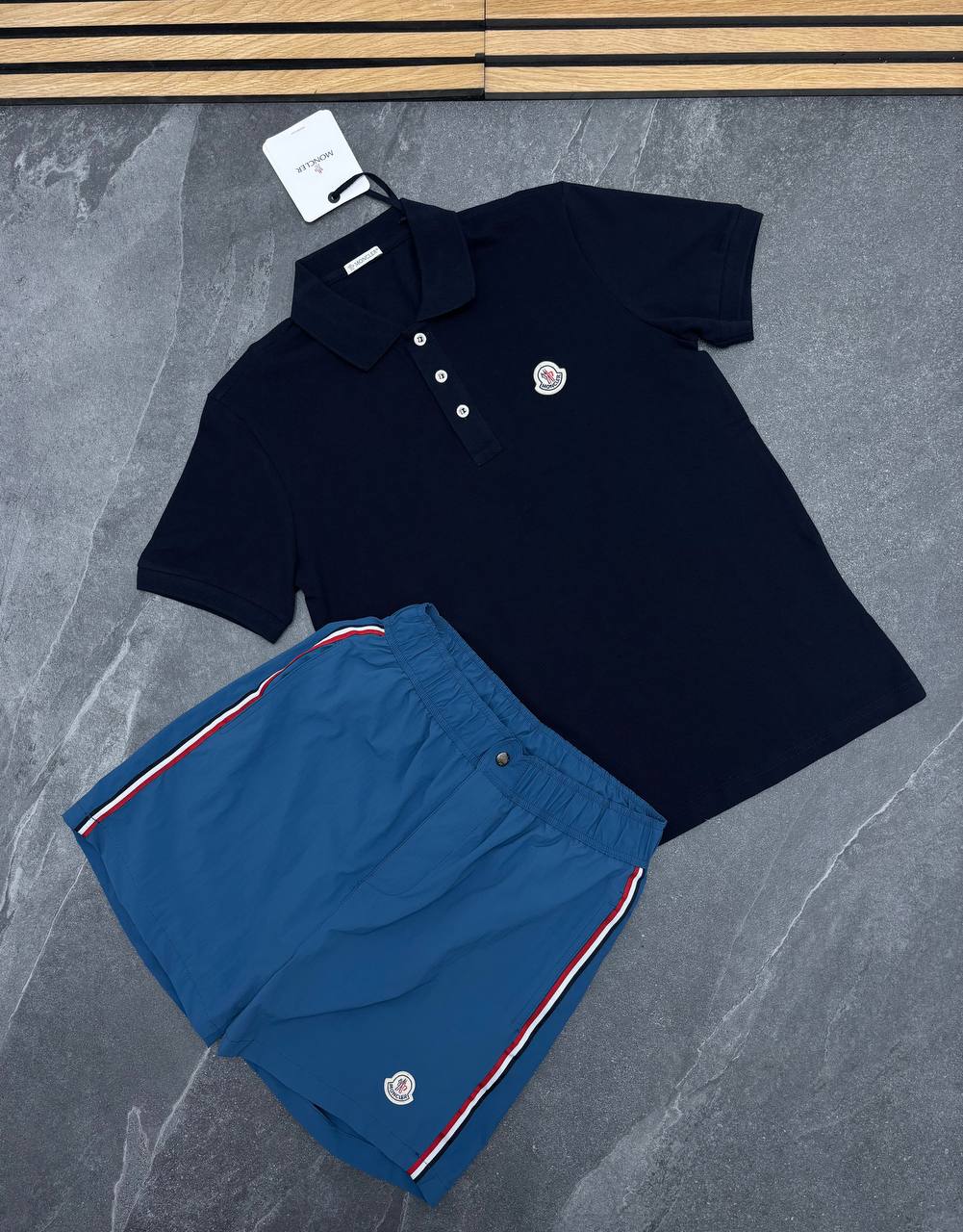 SUPER CLON MONCLE POLO SWIM SHORT SET am0706
