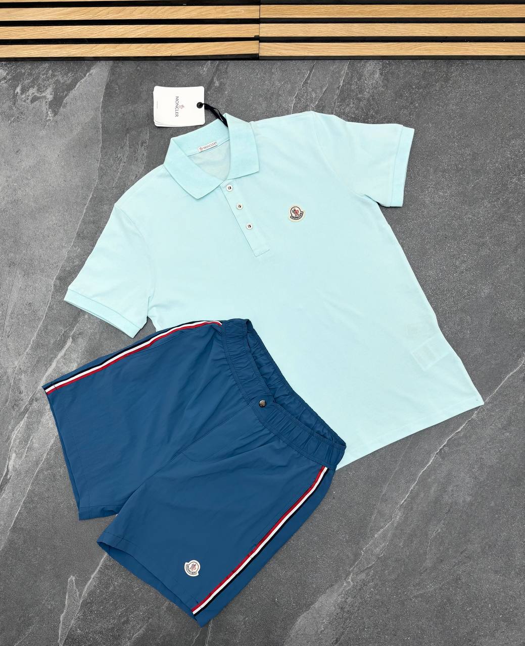SUPER CLON MONCLE POLO SWIM SHORT SET am0706