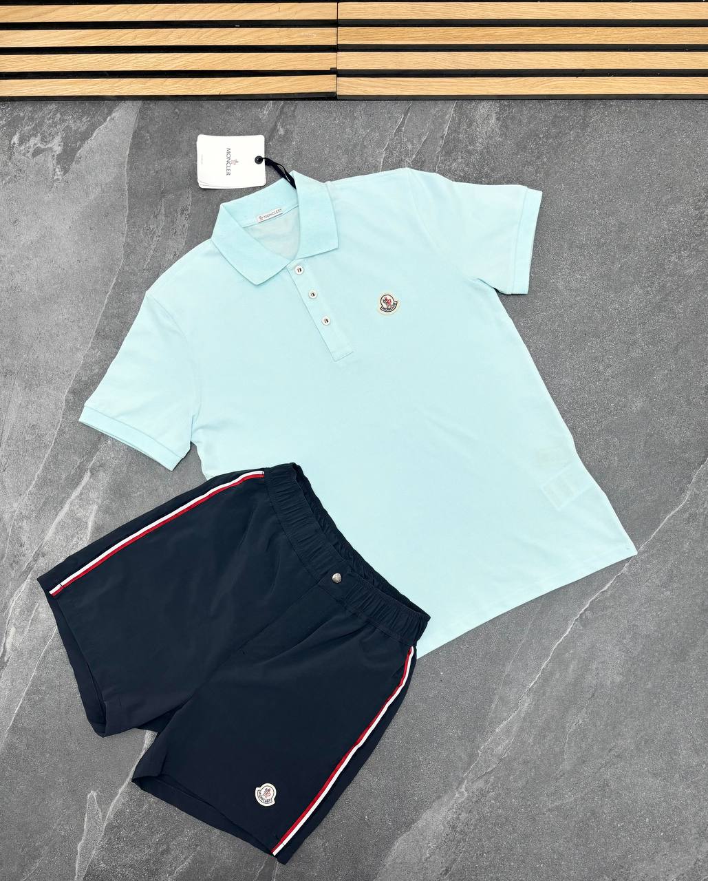 SUPER CLON MONCLE POLO SWIM SHORT SET am0706