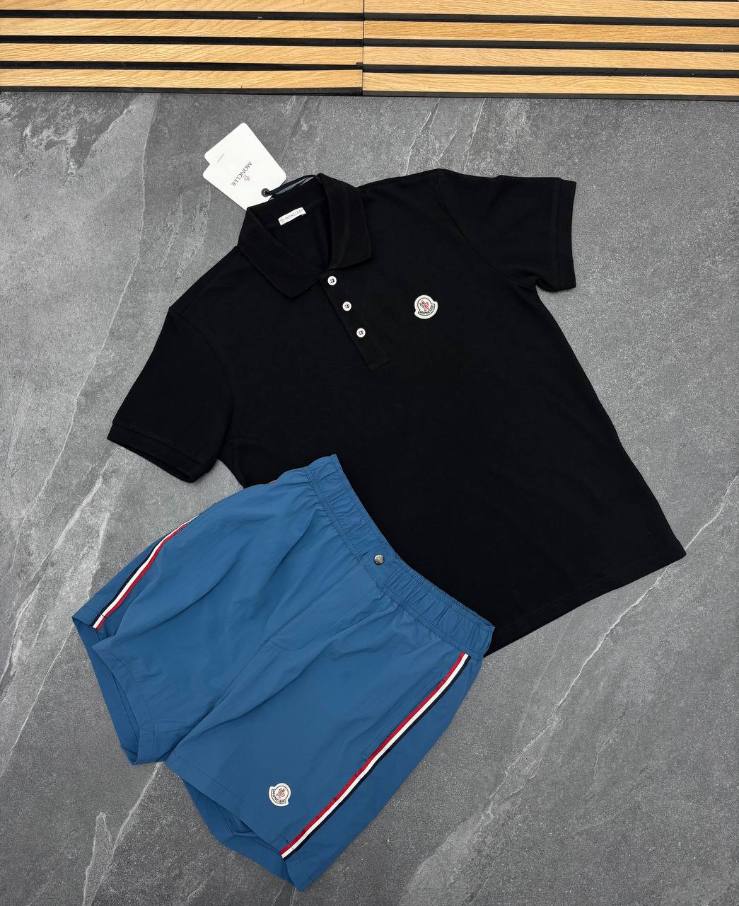 SUPER CLON MONCLE POLO SWIM SHORT SET am0706