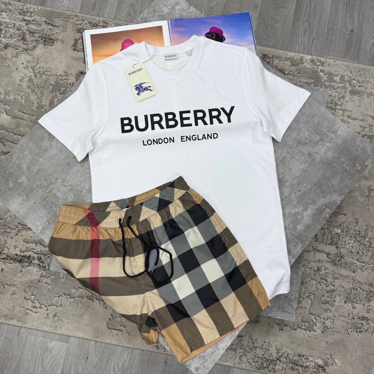 SUPER CLON BURBERR SHORTSET jay1806
