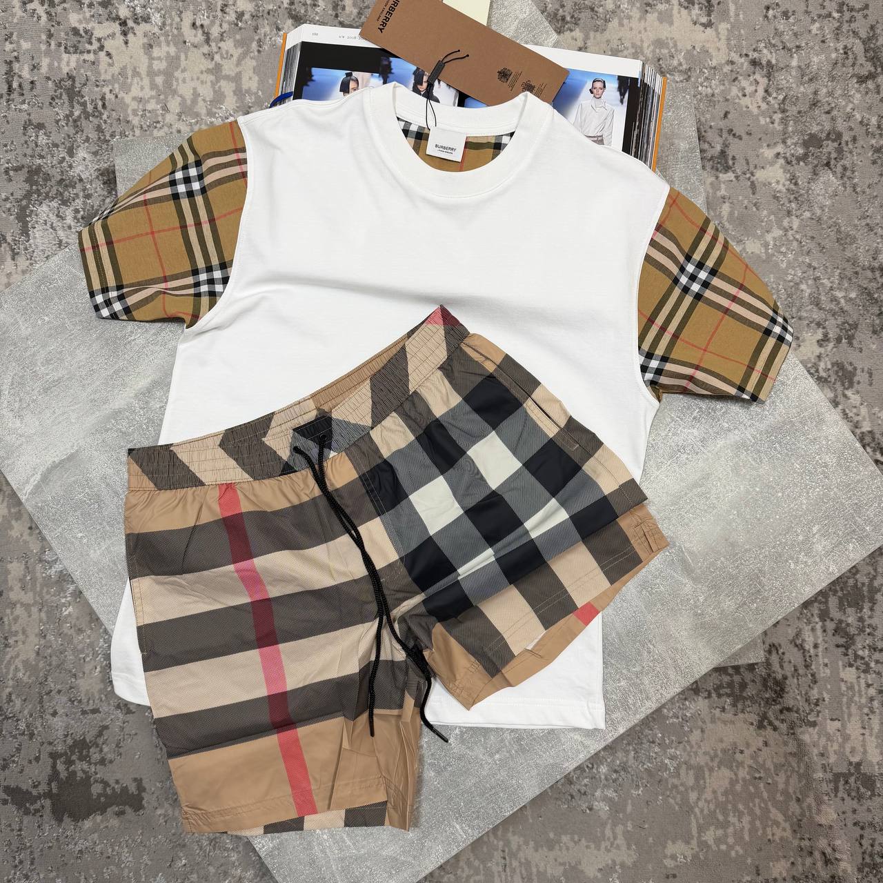 Burber Shorts Set aj1206
