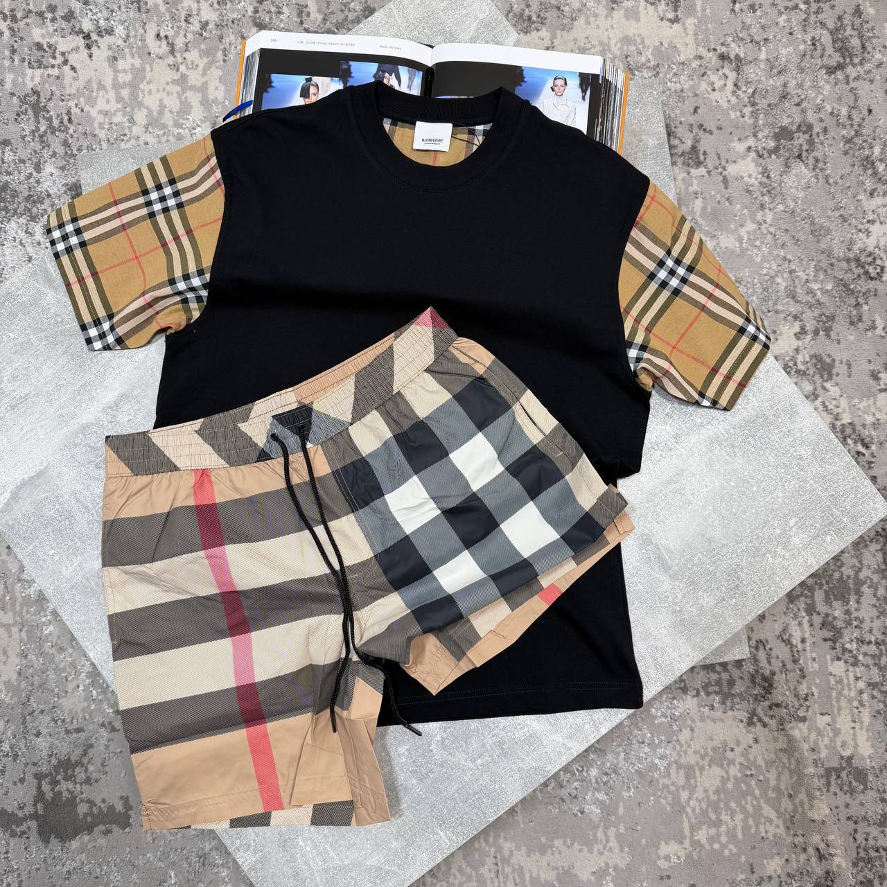 Burber Shorts Set aj1206