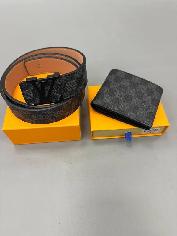 Quality Loui Vuitto Wallet & Belt set to1106
