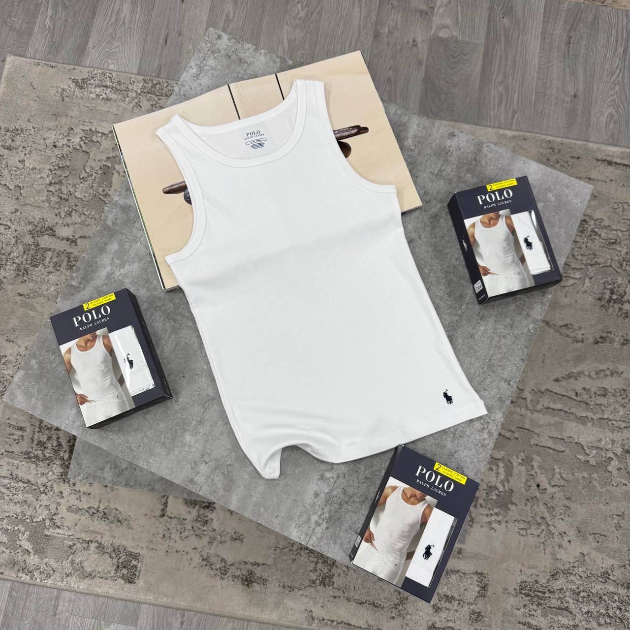 SUPER CLON RALP LAURE CLASSIC COTTON TANK 2 PCS IN A PACK jay1206