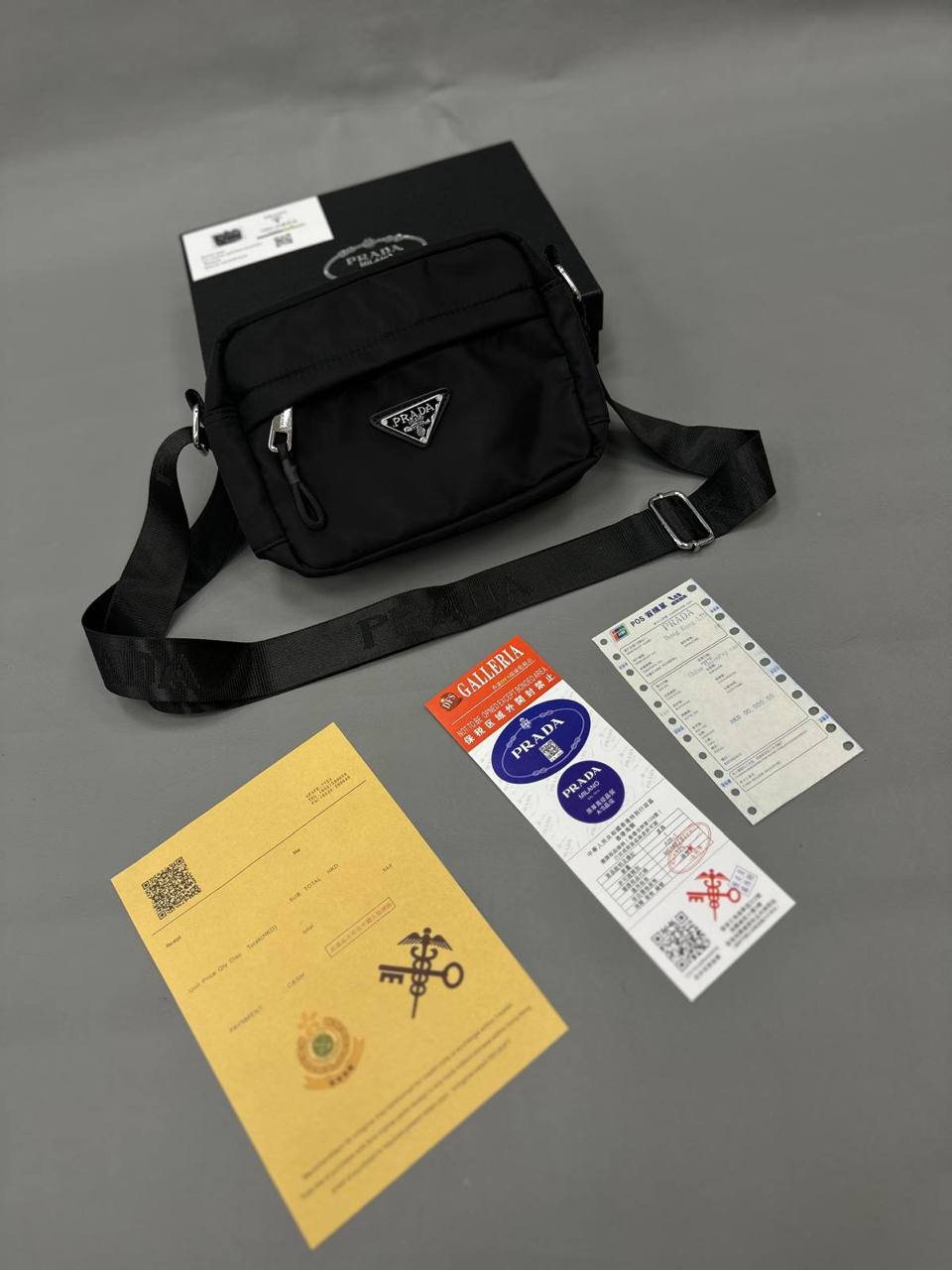 Quality PRAD Cross Body Men Bag Comes with Box Dust Bag & Paper work to1506