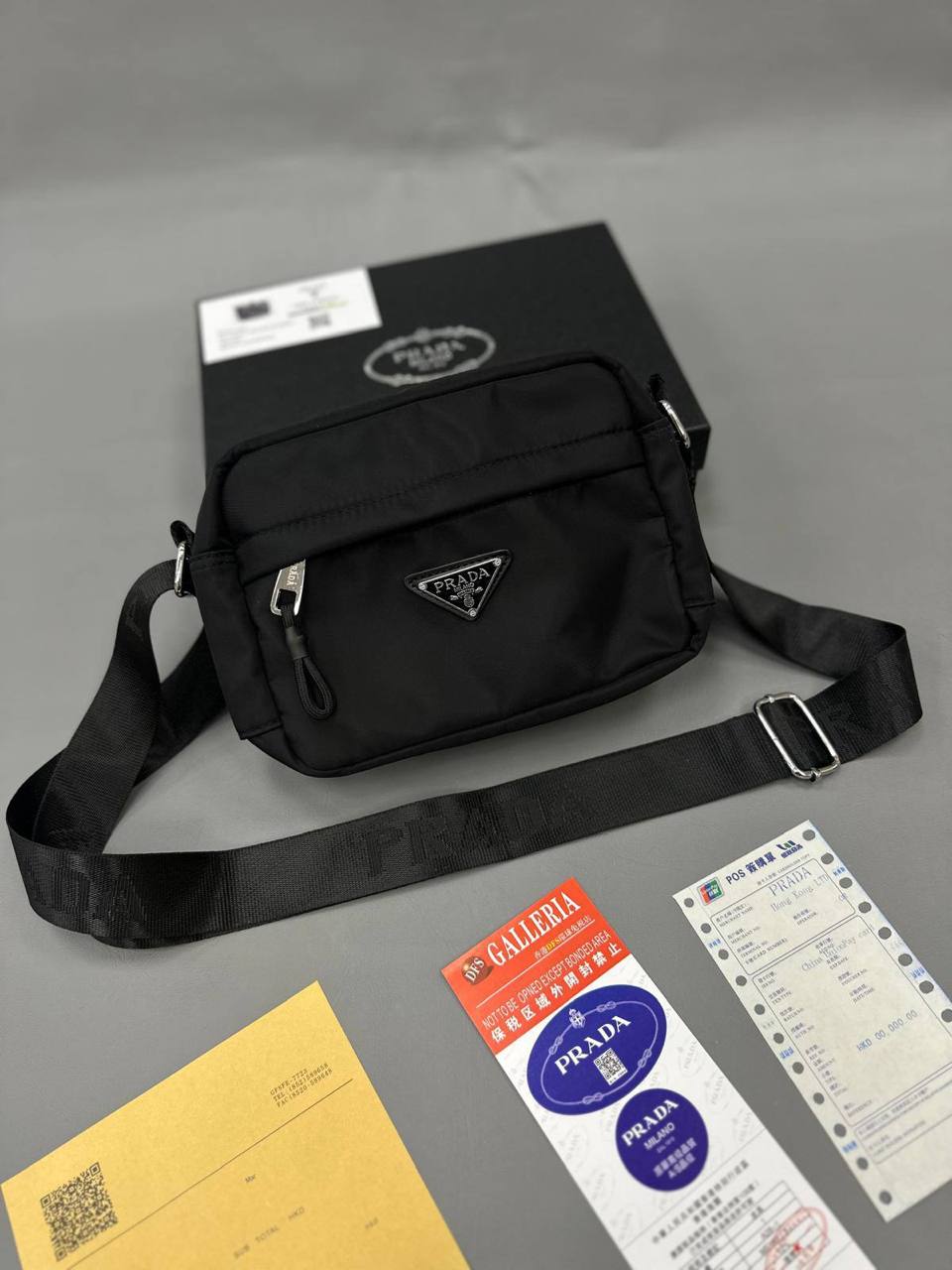 Quality PRAD Cross Body Men Bag Comes with Box Dust Bag & Paper work to1506