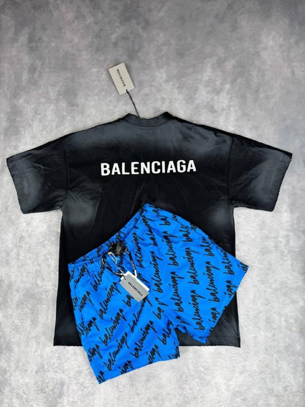 Balenciag T-shirt & shorts set jj1506