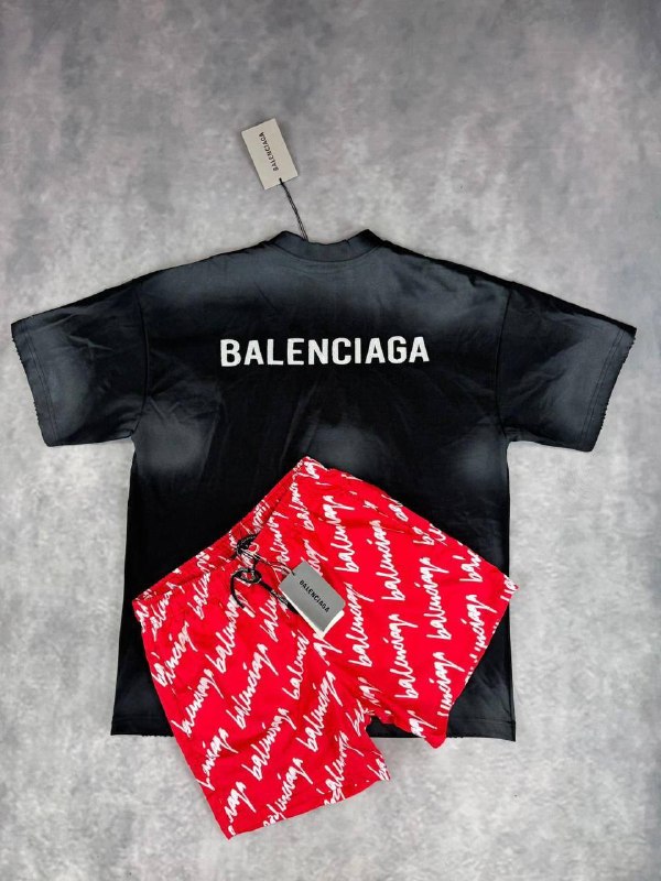 Balenciag T-shirt & shorts set jj1506