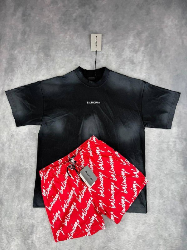 Balenciag T-shirt & shorts set jj1506