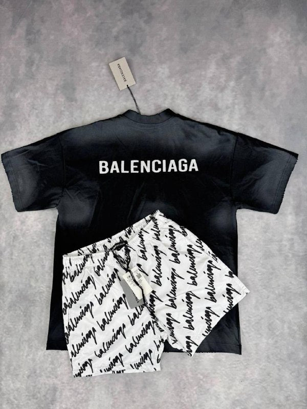 Balenciag T-shirt & shorts set jj1506