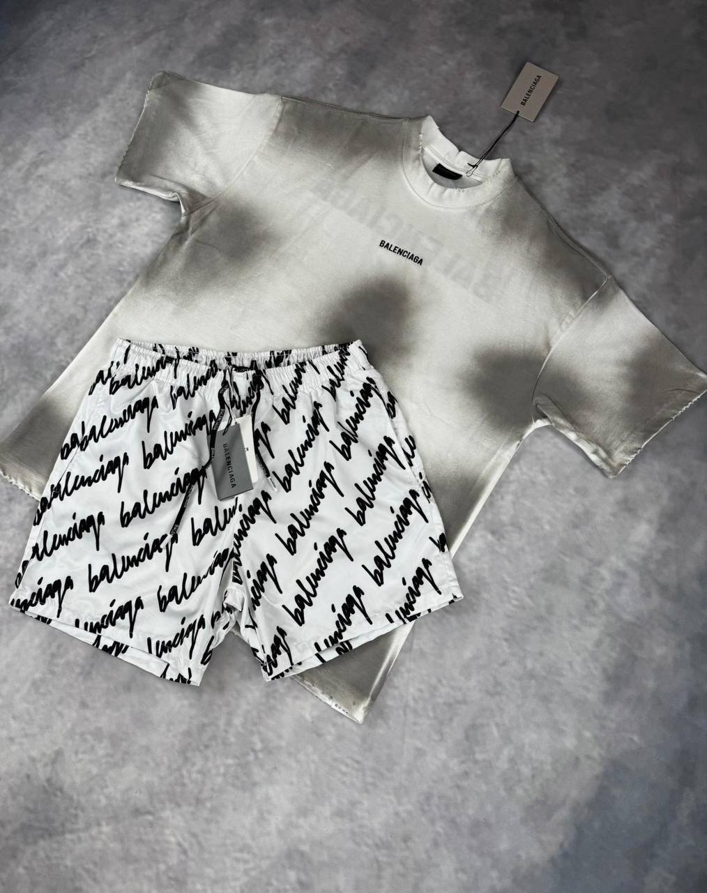 Balenciag T-shirt&shorts set jj1506