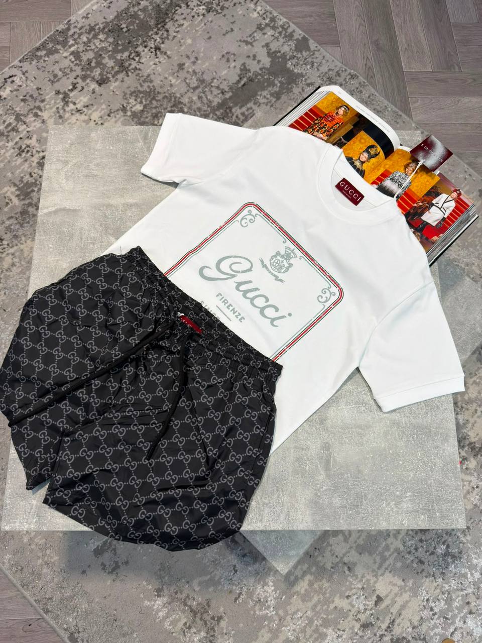 Gucc Shorts Set aj1606