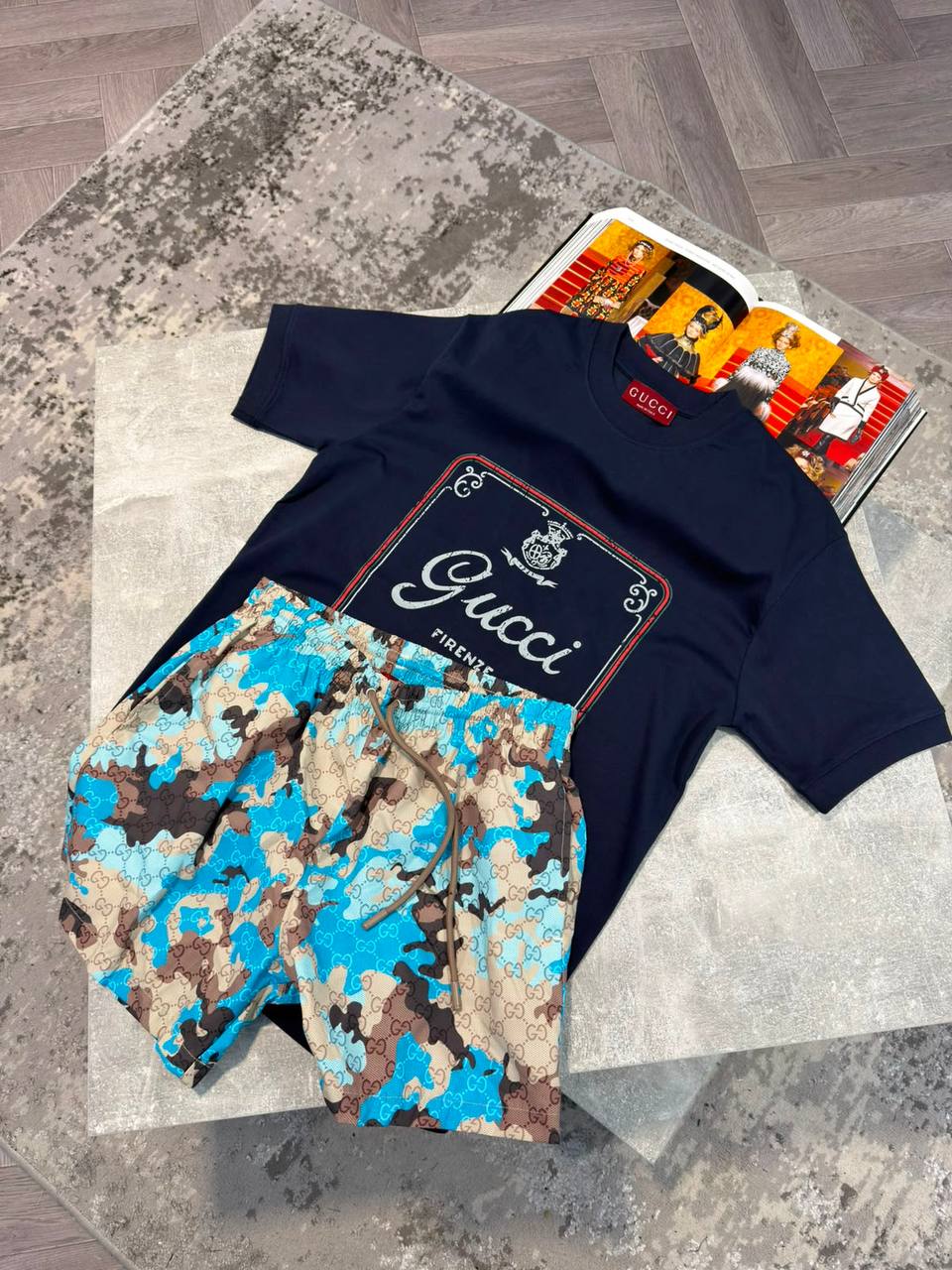 Gucc Shorts Set aj1606