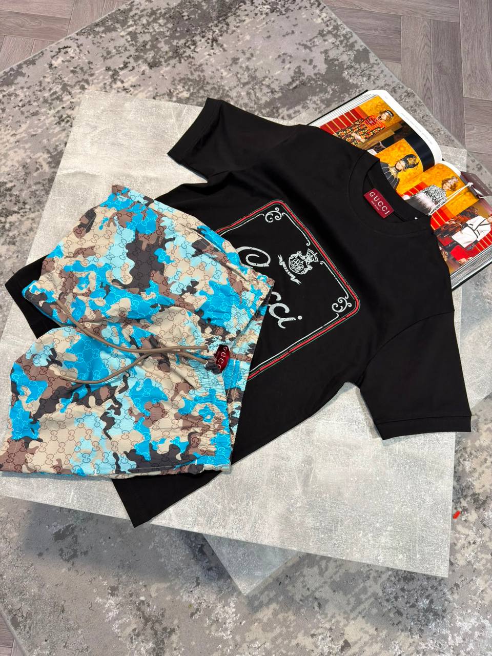 Gucc Shorts Set aj1606