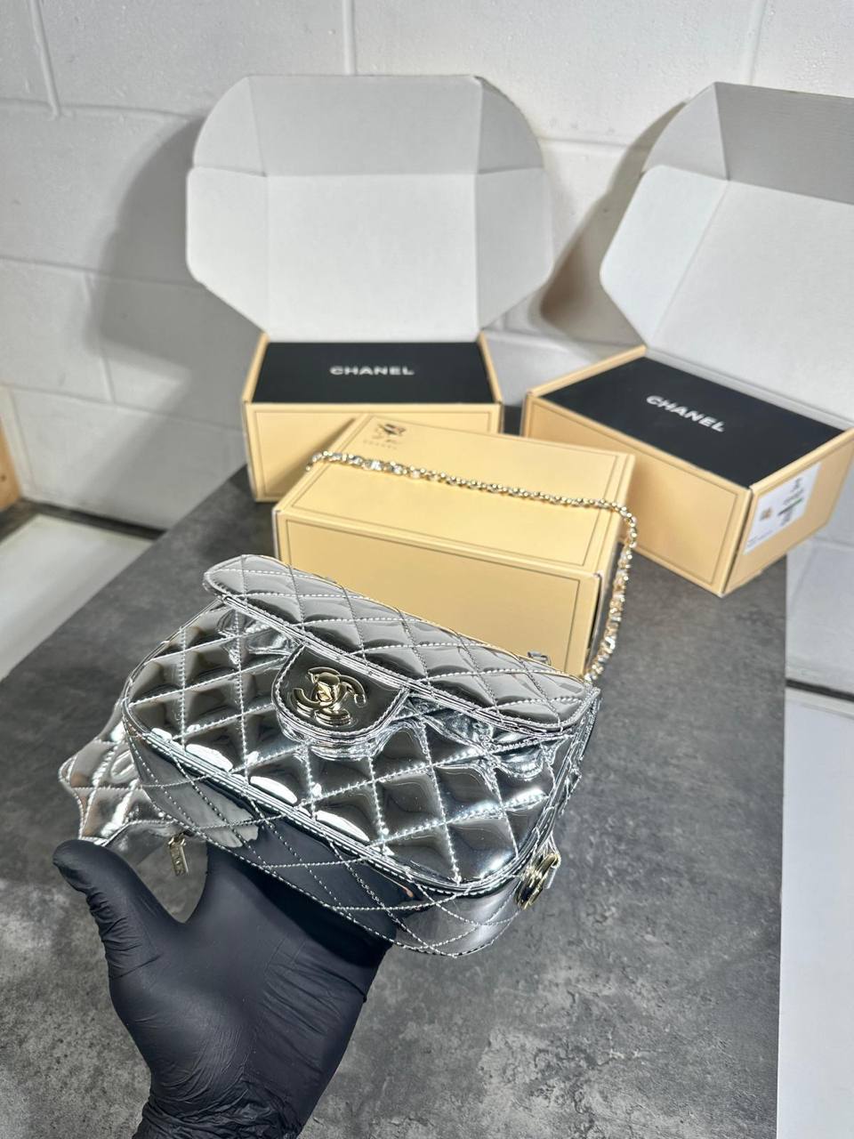 CHANE STAR BAG HIGH QUALITY DUBEL BOX su3105