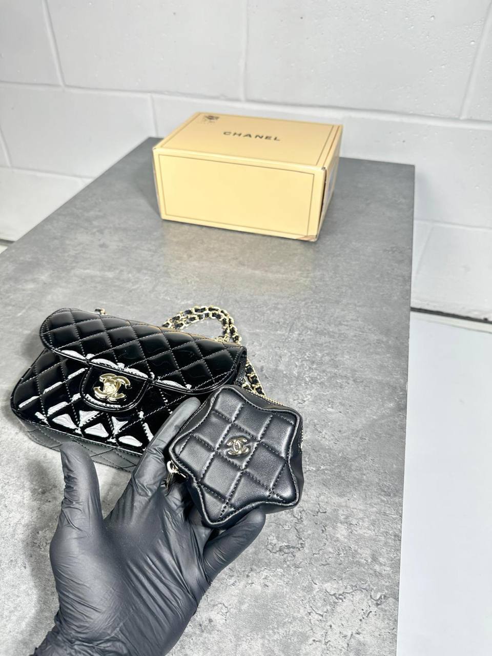 CHANE STAR BAG HIGH QUALITY DUBEL BOX su3105