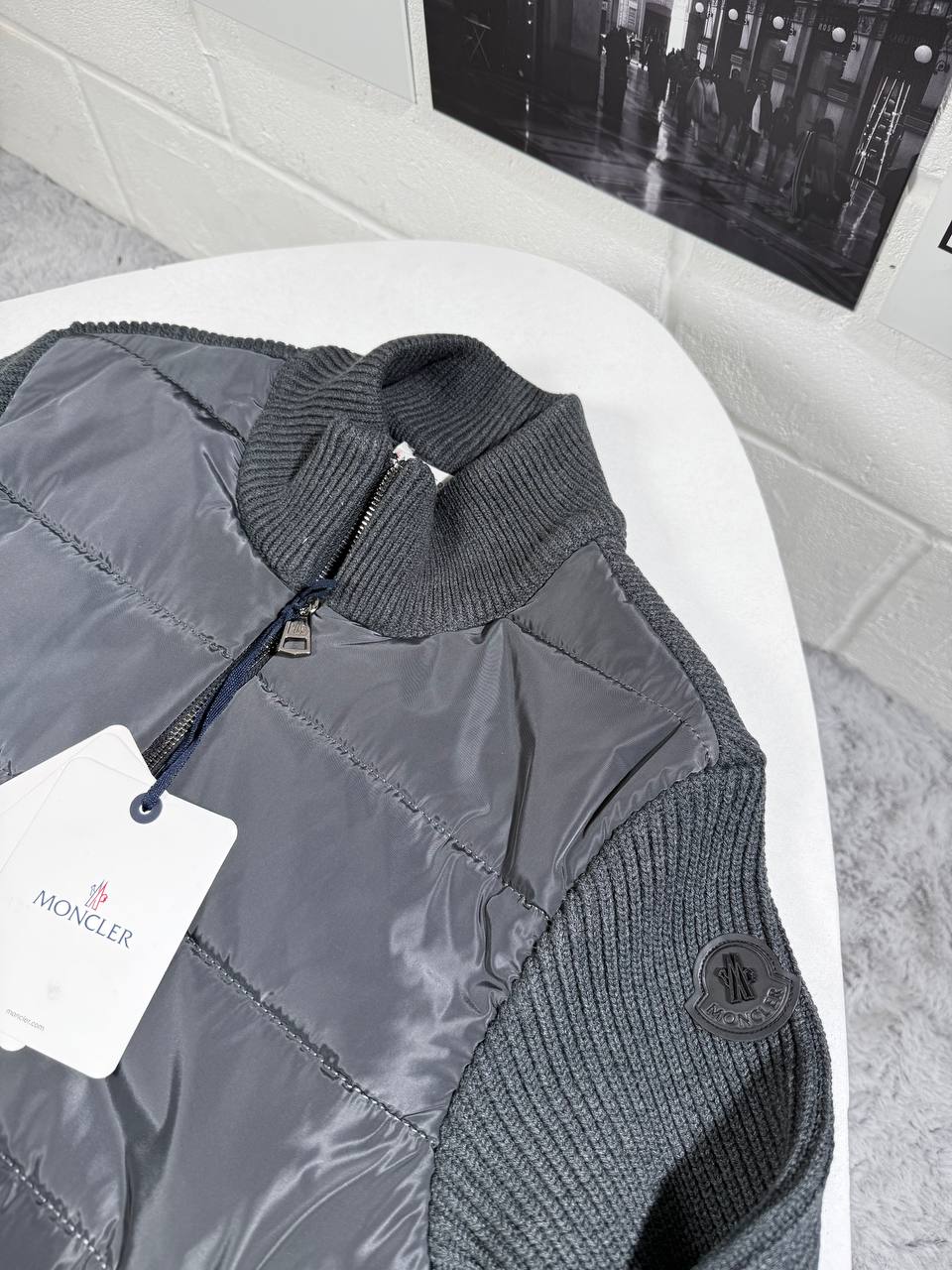Moncle padded zip up wool jacket 0509