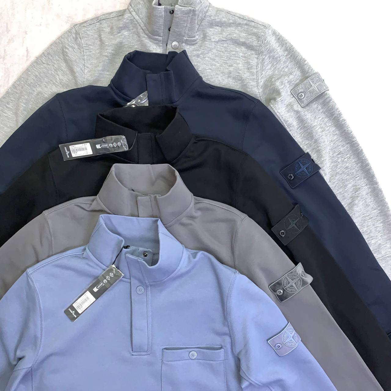 SUPERCLO QUALITY STON ISLAND (GHOST BADGE ) BUTTON UP JUMPERS AVAILABLE su2909