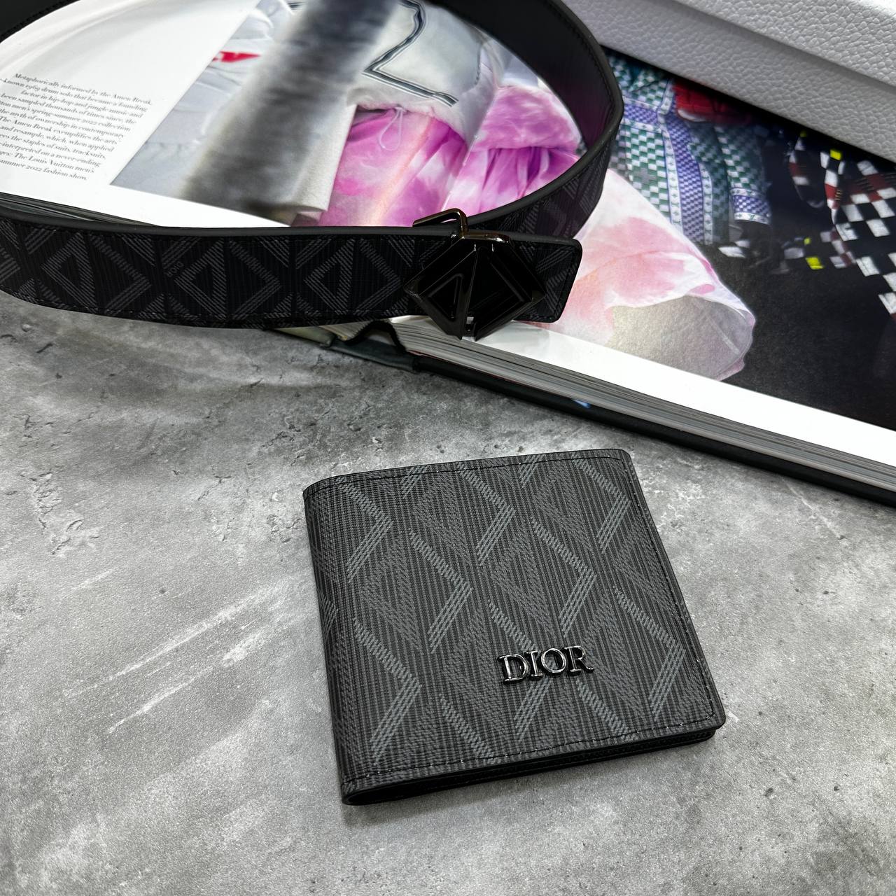 Top quality LVE AND DOR gift set Belt and wallet su2909