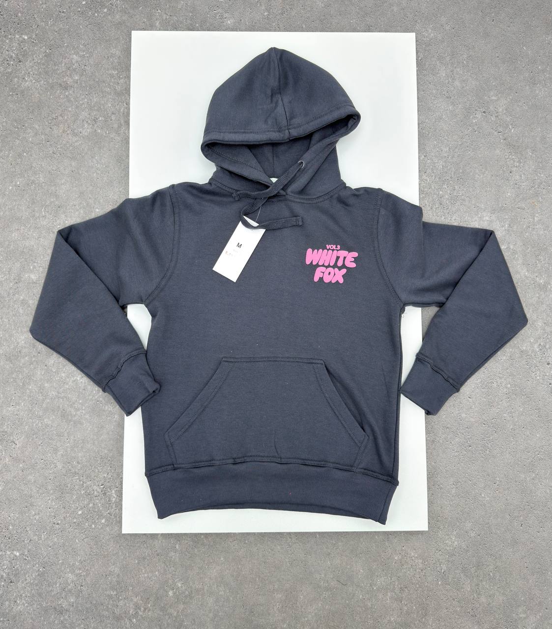 Ladies white foxi Hoodie na0210