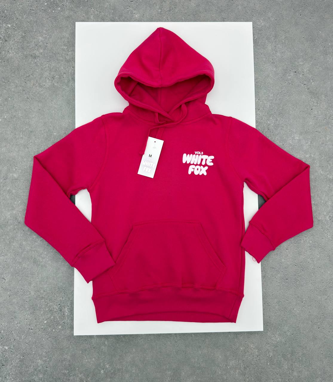 Ladies white foxi Hoodie na0210