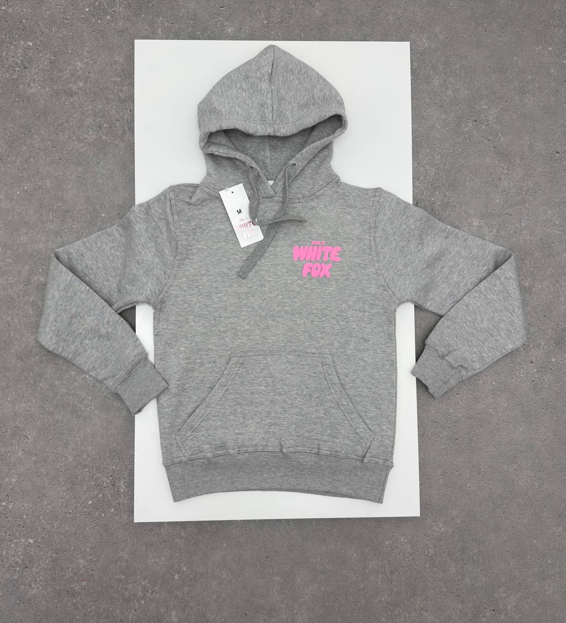 Ladies white foxi Hoodie na0210