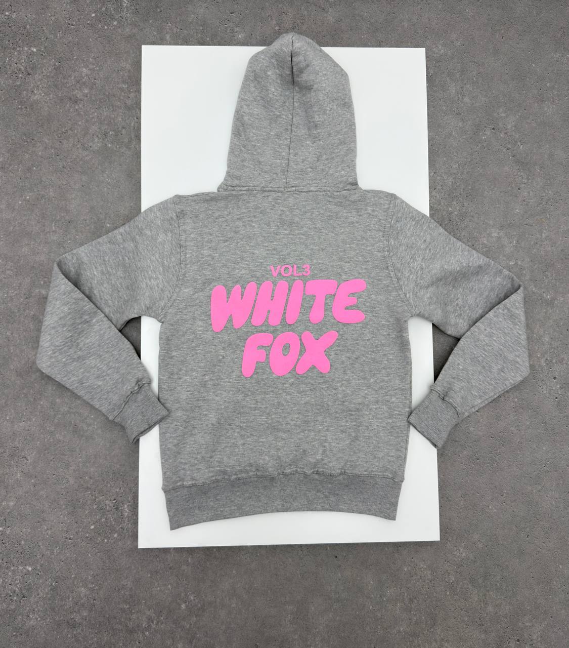 Ladies white foxi Hoodie na0210