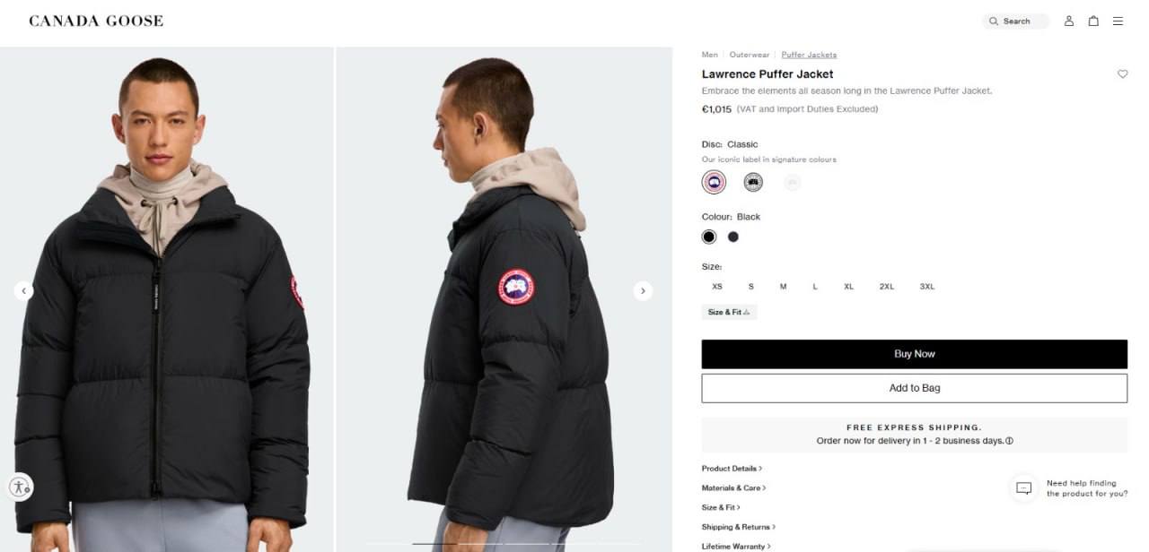 Canada gose puffer jacket sa0210