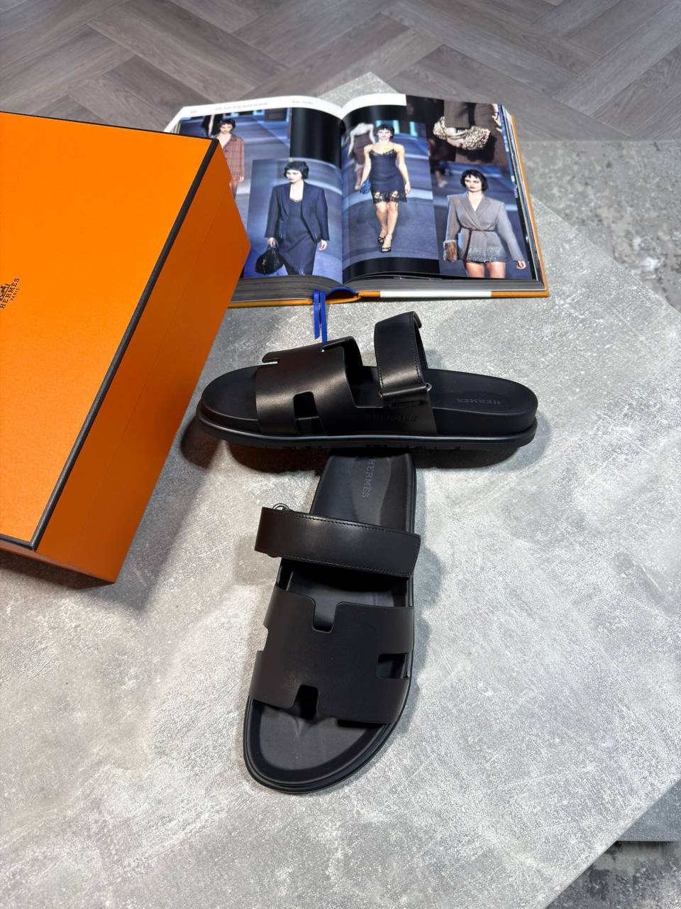 Superclon Full leather Herme sliders aj1804