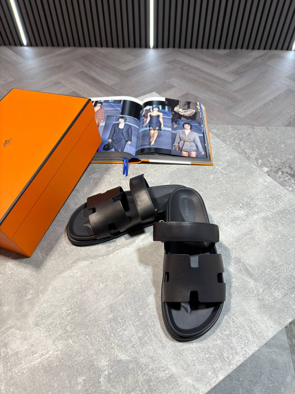 Superclon Full leather Herme sliders aj1804