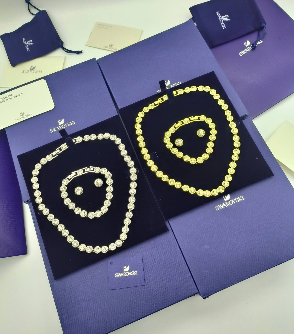 SWAROSK NECKLACE AND BRACELET EARING SET sa2104