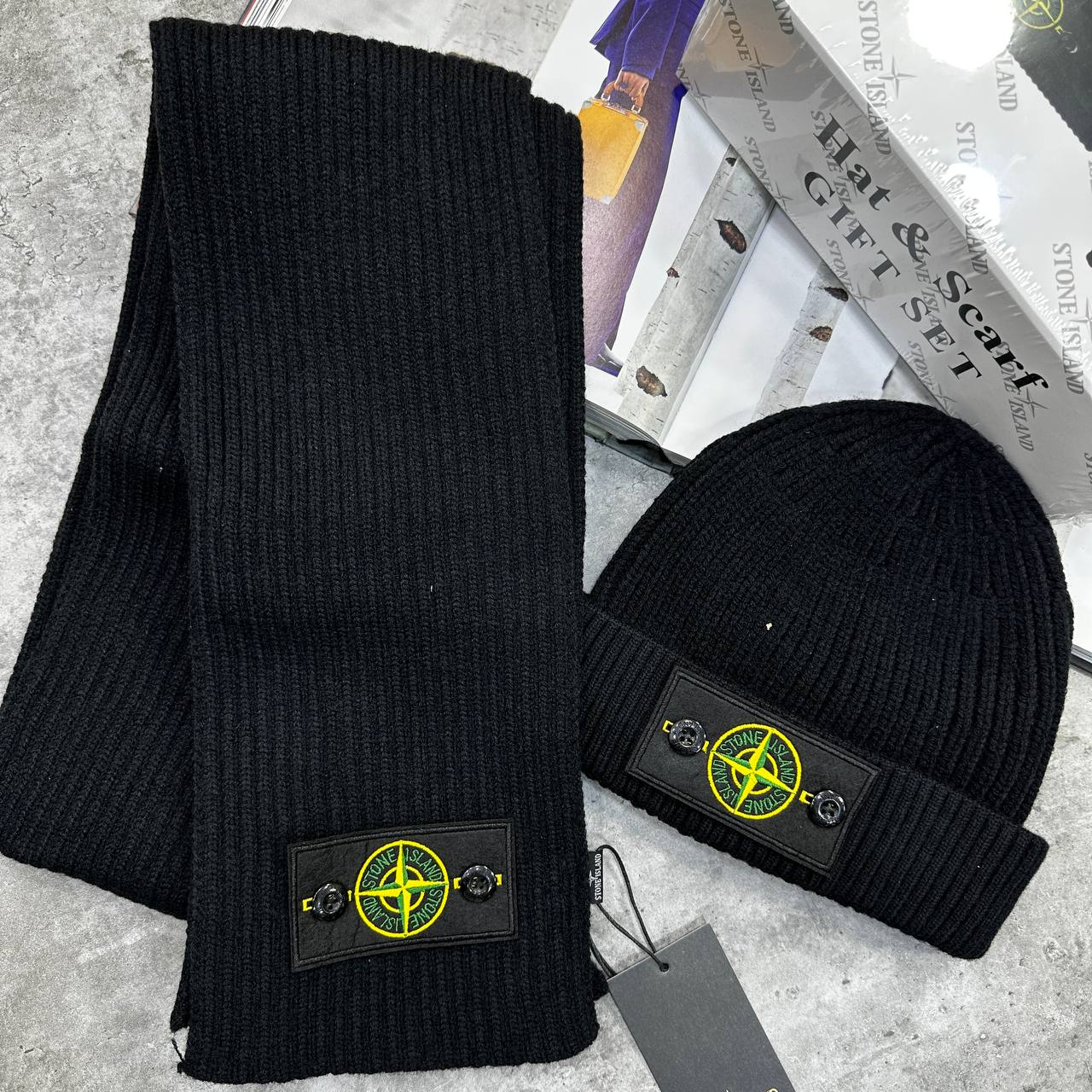 Top quality Ston hat and scarf set ha0910