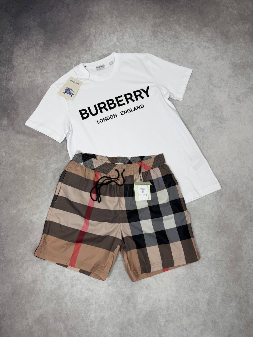 SUPER CLON BURBERR SHORT SET am2704