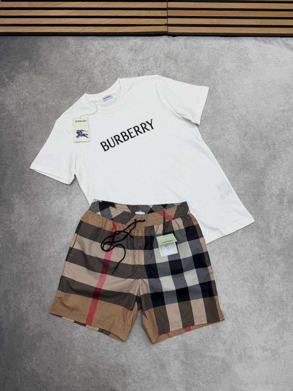 SUPER CLON BURBERR SHORT SET am2704