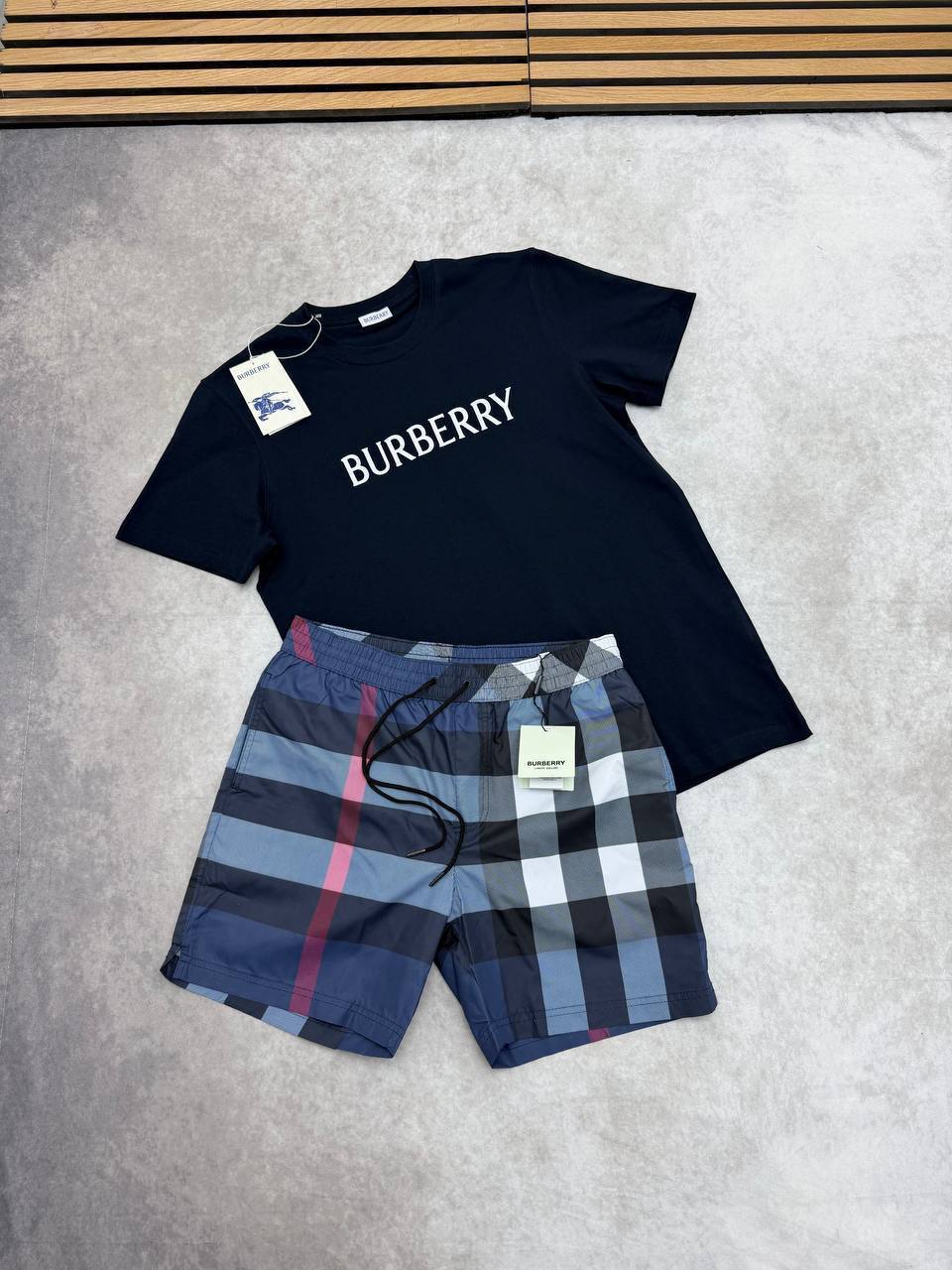 SUPER CLON BURBERR SHORT SET am2704