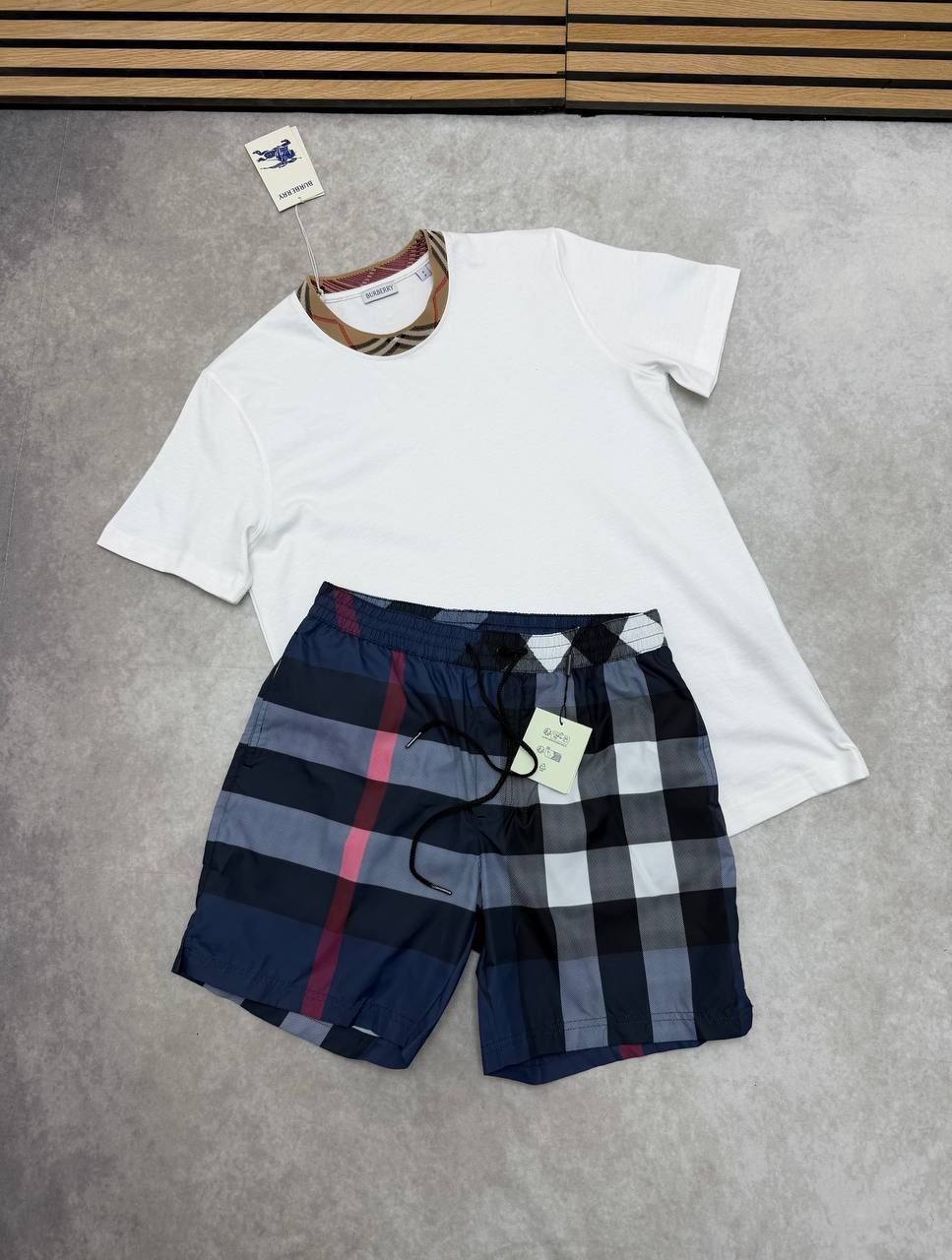 SUPER CLON BURBERR SHORT SET am2704