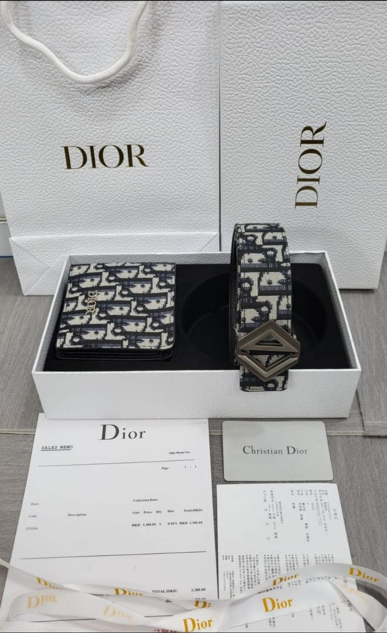 QUALITY CHRISTIAN DIO BELT & WALLET SET ak0706