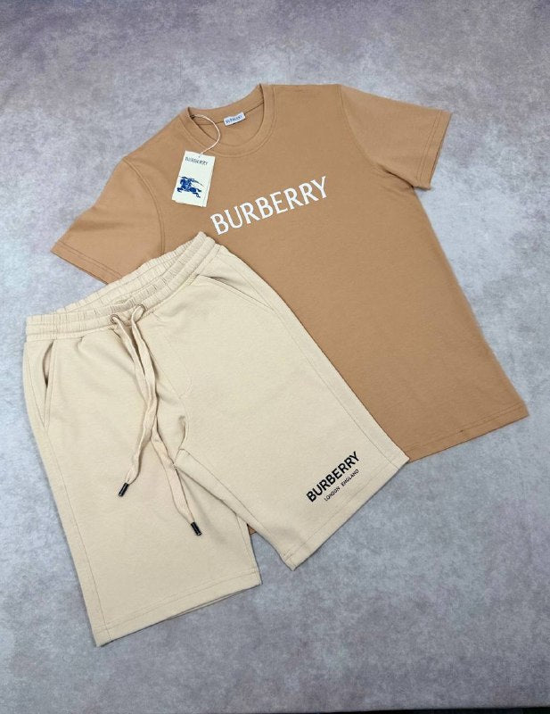 SUPERCLON MEN BURBERR T-SHIRT AND SHORTS SET am2804