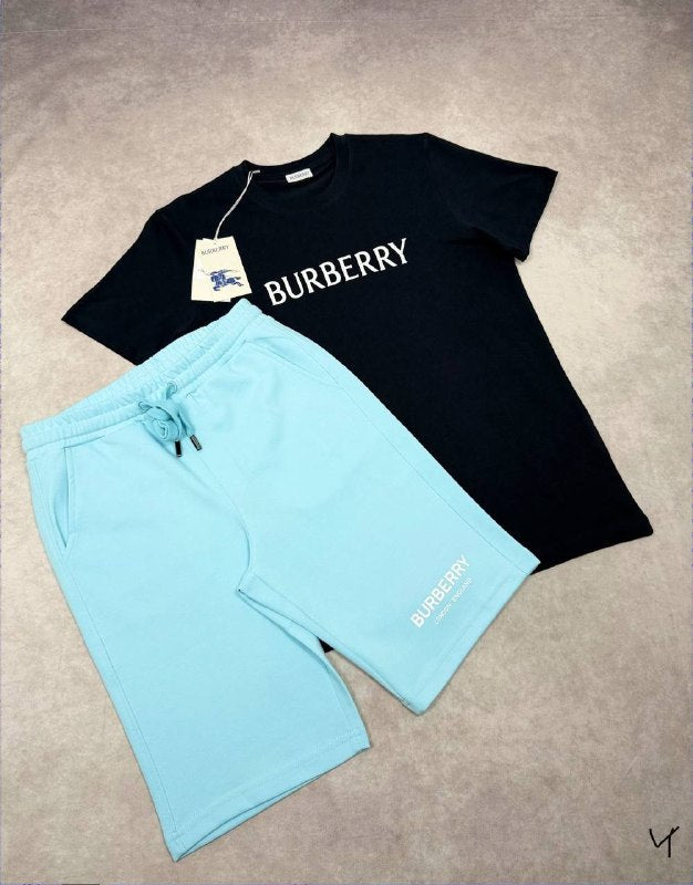 SUPERCLON MEN BURBERR T-SHIRT AND SHORTS SET am2804
